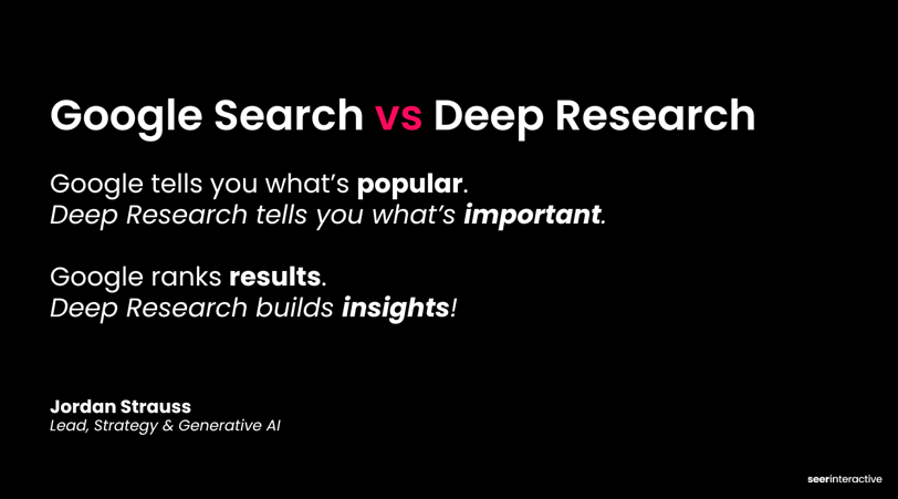 Google Search vs Deep Research Tools